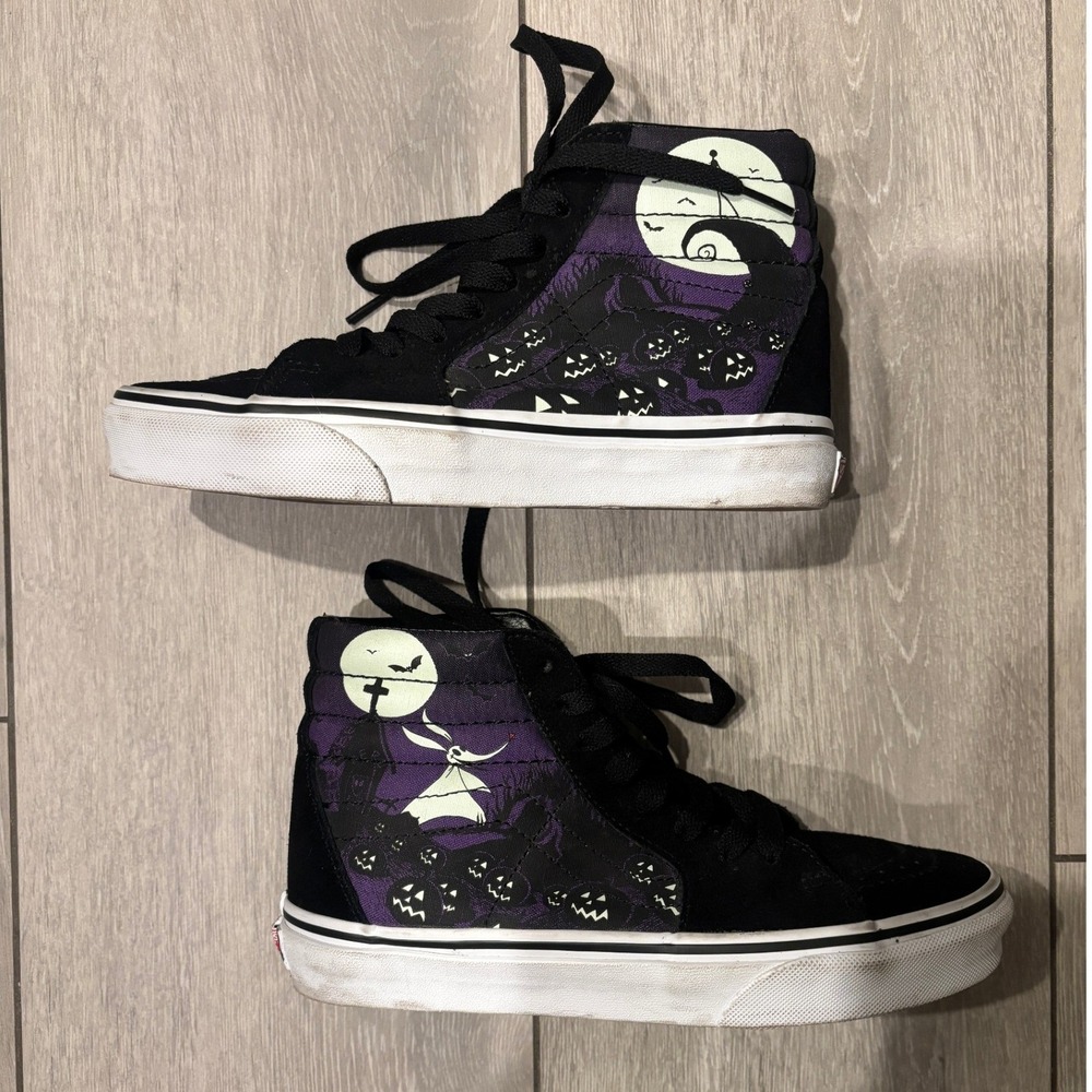 Vans Sk8-Hi Nightmare Before Christmas Jack's Lament Glow Sneakers Womens 6.5